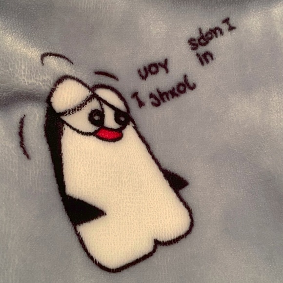 EUC - GuiXiu Super Plush Penquin PJ's in Ice Blue - Medium - Picture 4 of 9